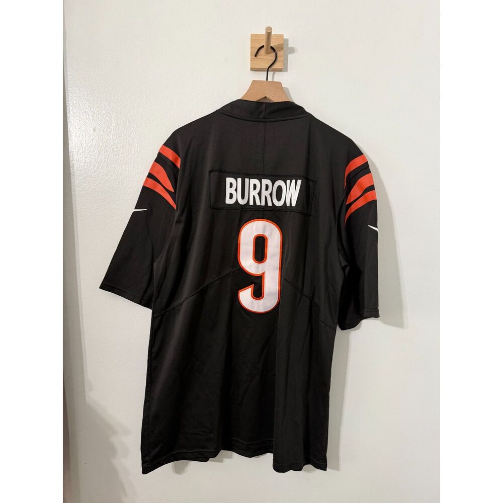 Cincinnati Bengals Joe Burrow Football Jersey On Field 9 NFL Black Nike XL